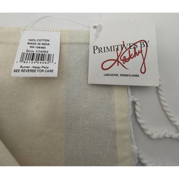 Primitives by Kathy Striped Table Runner Beach Happy Place multi color 55” NEW - Picture 5 of 8